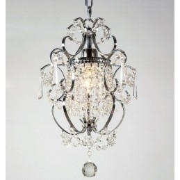 Designer Touch Decorative Iron Painting Chandelier with Clear Crystal Modern Lighting Lamp