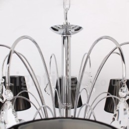 Designer Touch Decorative 8 Light Contemporary K9 Crystal Candle Style Chandelier