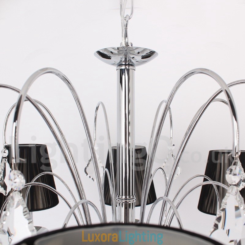 Designer Touch Decorative 8 Light Contemporary K9 Crystal Candle Style Chandelier