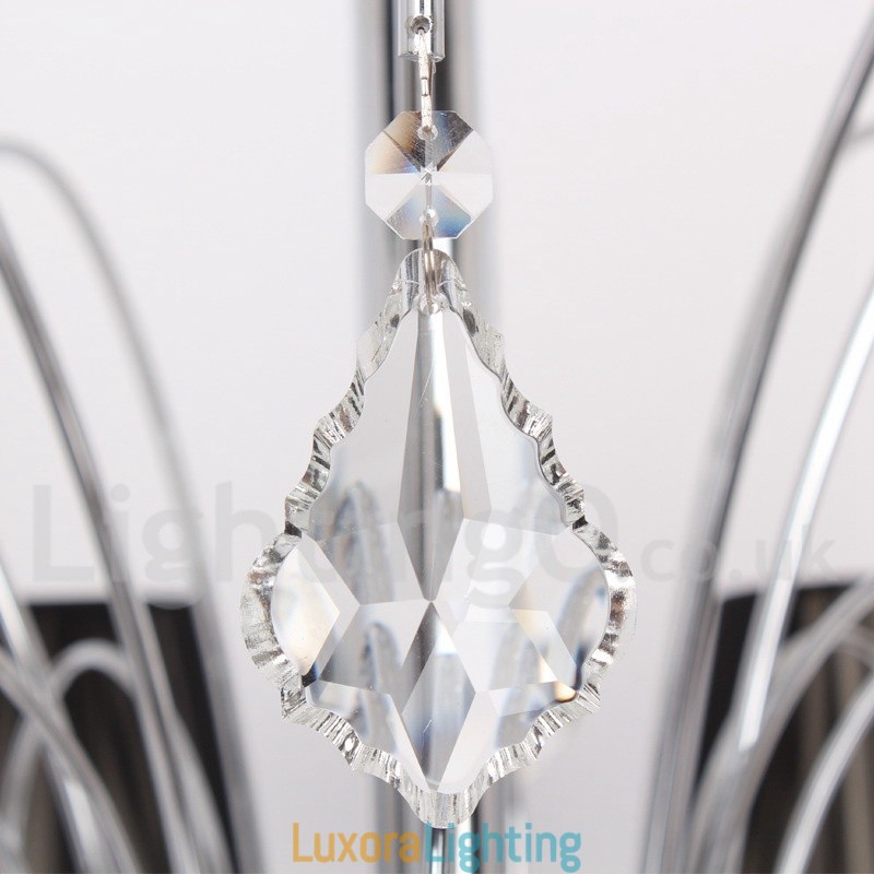 Designer Touch Decorative 8 Light Contemporary K9 Crystal Candle Style Chandelier