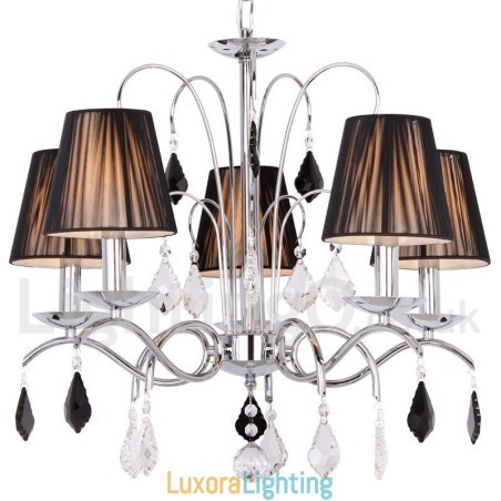 Designer Touch Decorative 5 Light Contemporary K9 Crystal Candle Style Chandelier