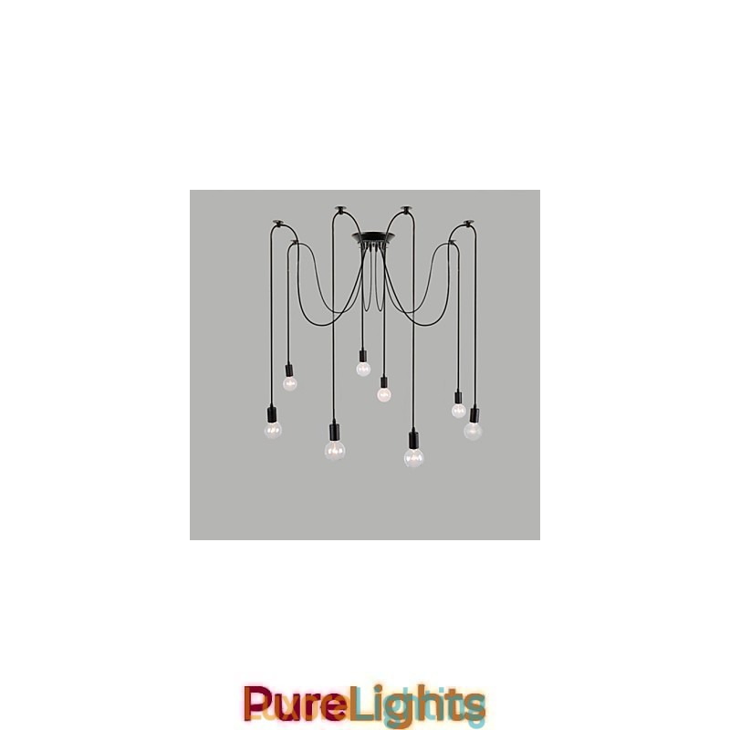 Designer Touch Decorative 8 Lights Chandelier Pendant Light Traditional Classic Retro Metal