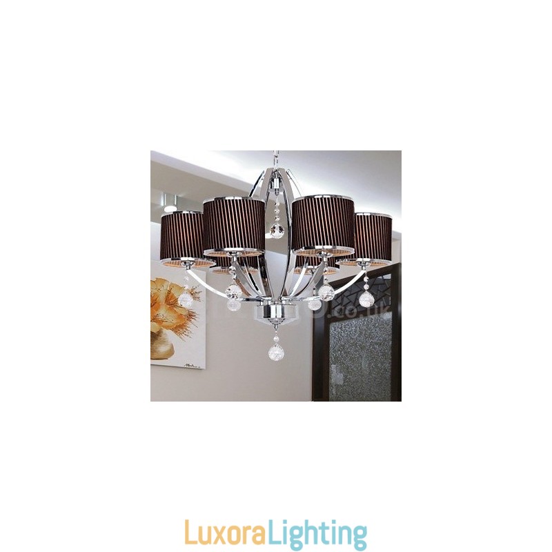 Designer Touch Decorative 6 Light Contemporary K9 Crystal Candle Style Chandelier