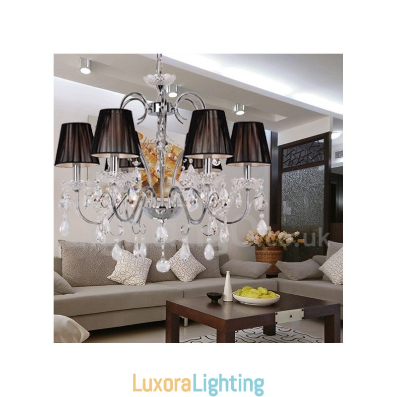 Designer Touch Decorative 6 Light Contemporary K9 Crystal Candle Style Chandelier