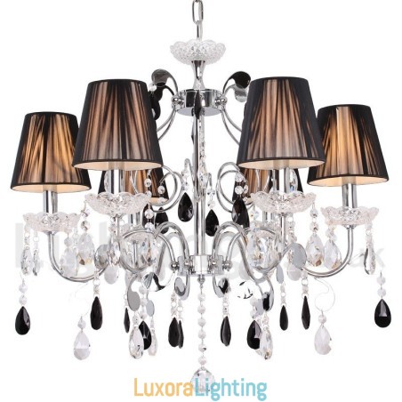 Designer Touch Decorative 6 Light Contemporary K9 Crystal Candle Style Chandelier