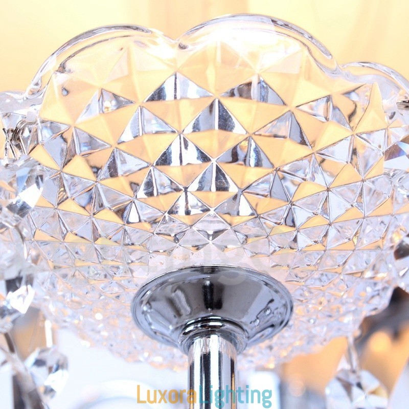 Designer Touch Decorative 6 Light Contemporary K9 Crystal Candle Style Chandelier