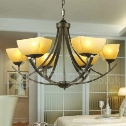 Designer Touch Decorative 6 Light Mediterranean Style Black Candle Style Chandelier