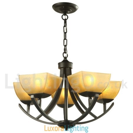 Designer Touch Decorative 5 Light Mediterranean Style Black Candle Style Chandelier