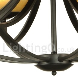 Designer Touch Decorative 5 Light Mediterranean Style Black Candle Style Chandelier