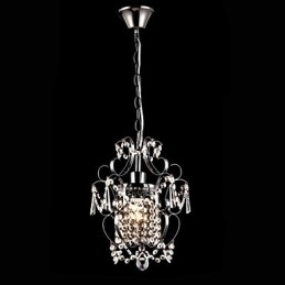 Designer Touch Decorative Iron Painting Chandelier with Clear Crystal Modern Lighting Lamp