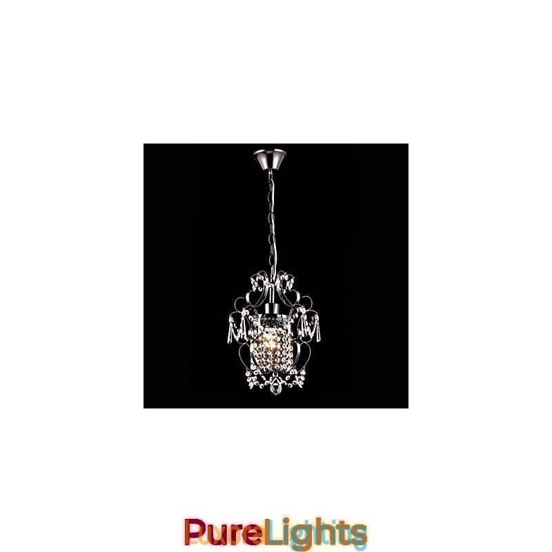 Designer Touch Decorative Iron Painting Chandelier with Clear Crystal Modern Lighting Lamp
