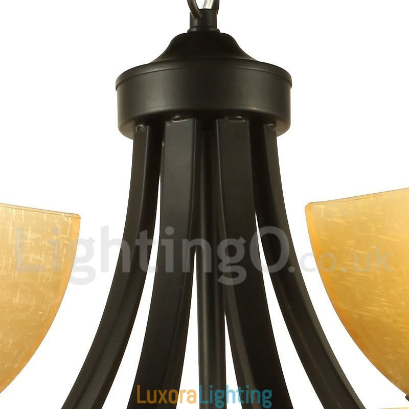 Designer Touch Decorative 5 Light Mediterranean Style Black Candle Style Chandelier