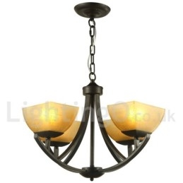 Designer Touch Decorative 4 Light Mediterranean Style Black Candle Style Chandelier