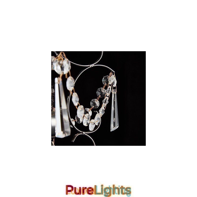 Designer Touch Decorative Iron Painting Chandelier with Clear Crystal Modern Lighting Lamp