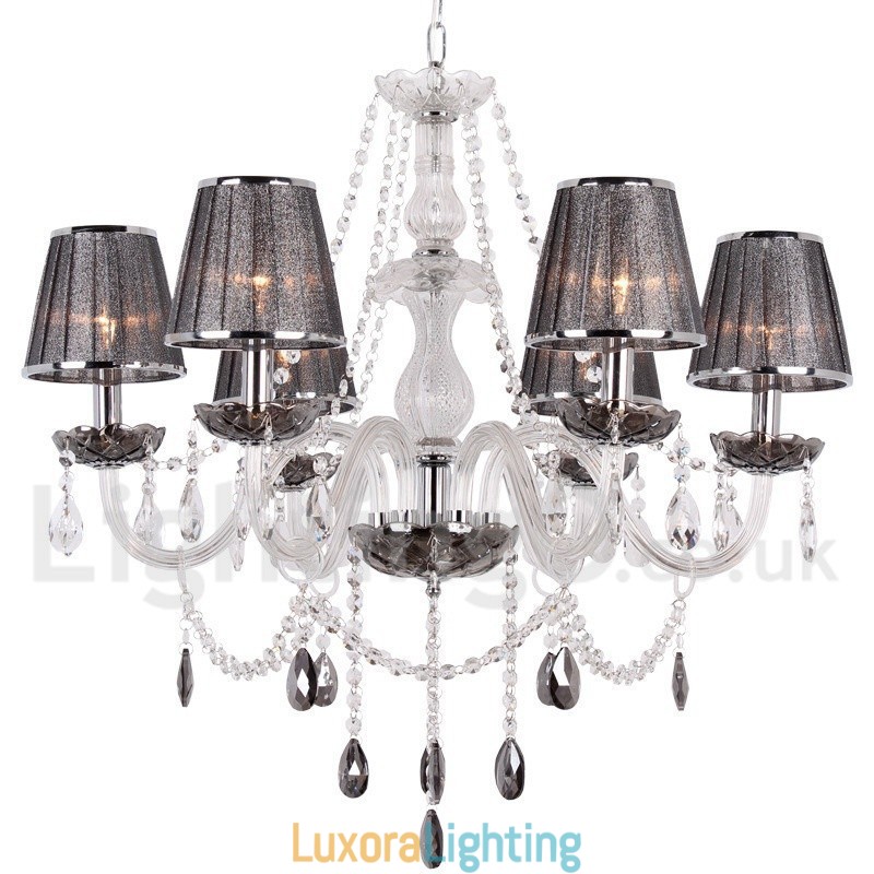 Designer Touch Decorative 6 Light K9 Crystal Candle Style Chandelier