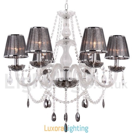 Designer Touch Decorative 6 Light K9 Crystal Candle Style Chandelier