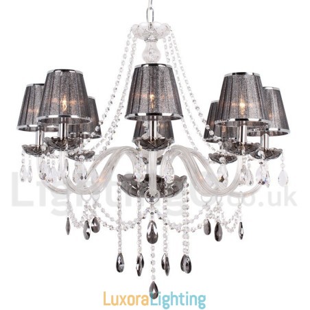 Designer Touch Decorative 8 Light K9 Crystal Candle Style Chandelier