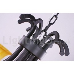 Designer Touch Decorative 8 Light Black Contemporary Candle Style Chandelier