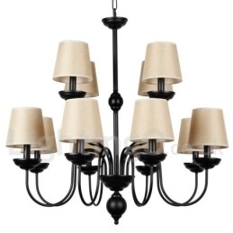 Designer Touch Decorative 12 Light Rustic 2 Tier Retro Contemporary Candle Style Chandelier