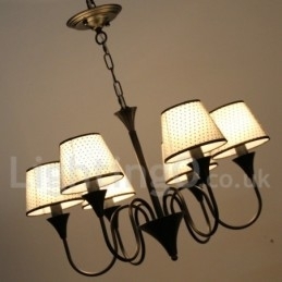 Designer Touch Decorative 6 Light Rustic Modern Contemporary Retro Black Candle Style Chandelier