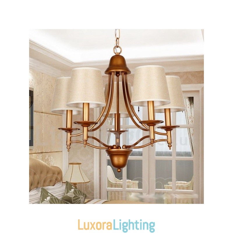 Designer Touch Decorative 5 Light Rustic Retro Mediterranean Style Candle Style Chandelier