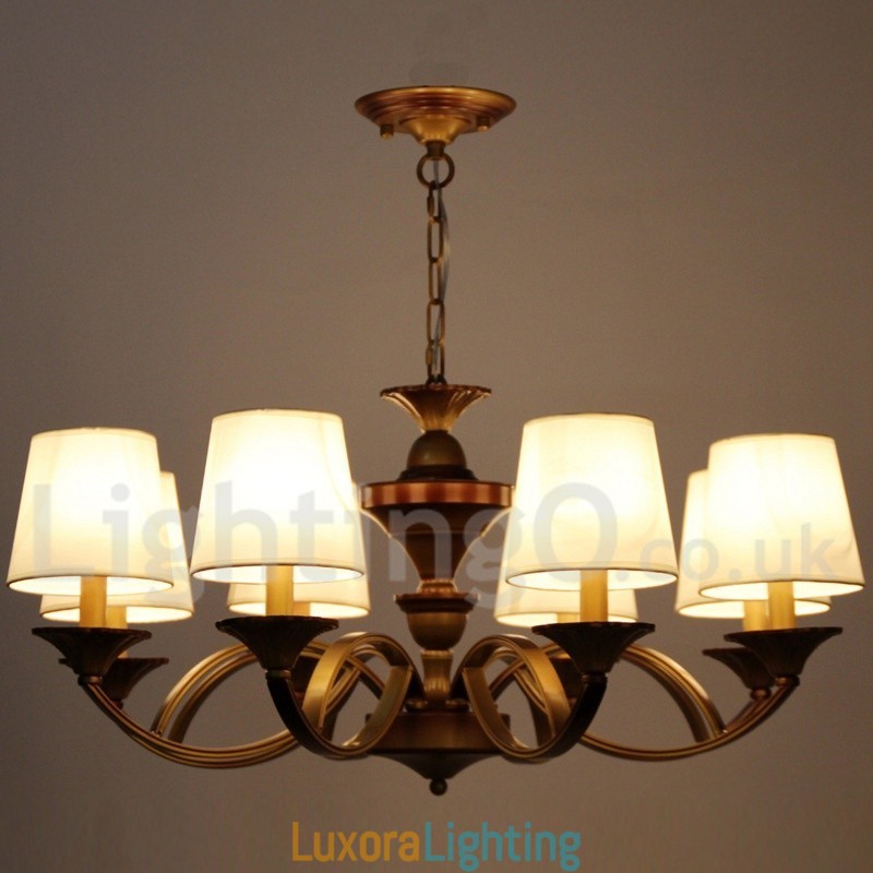 Designer Touch Decorative 8 Light Retro Mediterranean Style Rustic Candle Style Chandelier