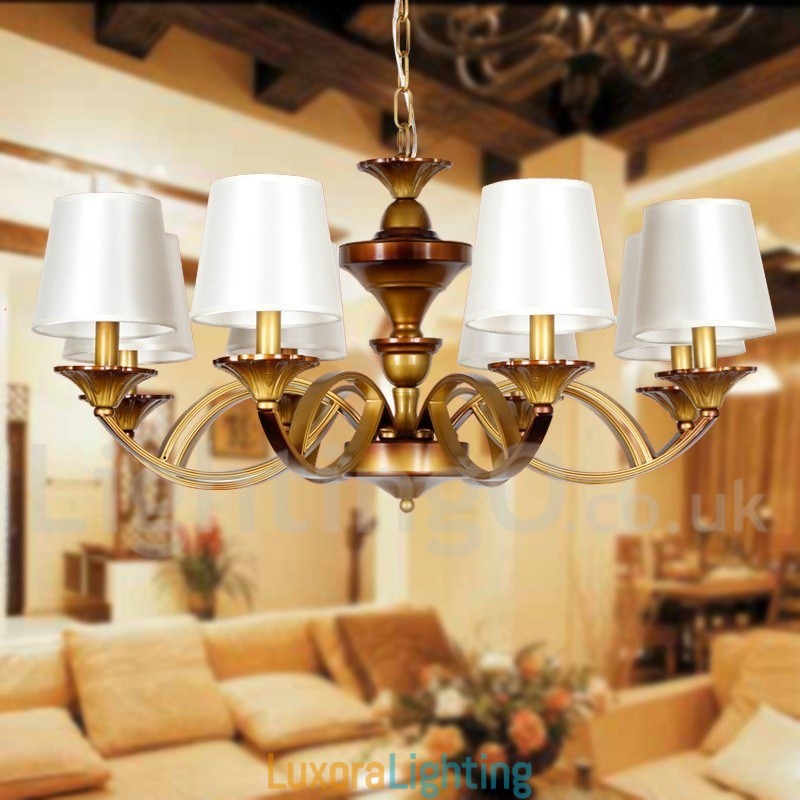 Designer Touch Decorative 8 Light Retro Mediterranean Style Rustic Candle Style Chandelier