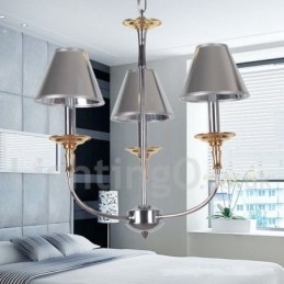 Designer Touch Decorative 3 Light Modern Contemporary Chrome Candle Style Chandelier
