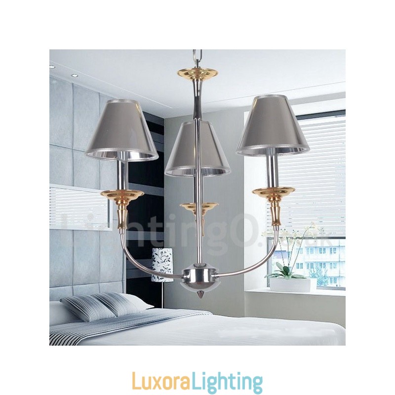 Designer Touch Decorative 3 Light Modern Contemporary Chrome Candle Style Chandelier
