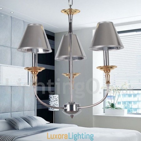 Designer Touch Decorative 3 Light Modern Contemporary Chrome Candle Style Chandelier