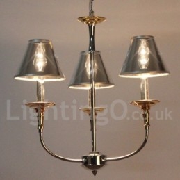 Designer Touch Decorative 3 Light Modern Contemporary Chrome Candle Style Chandelier