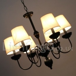 Designer Touch Decorative 6 Light Rustic Retro Contemporary Candle Style Chandelier