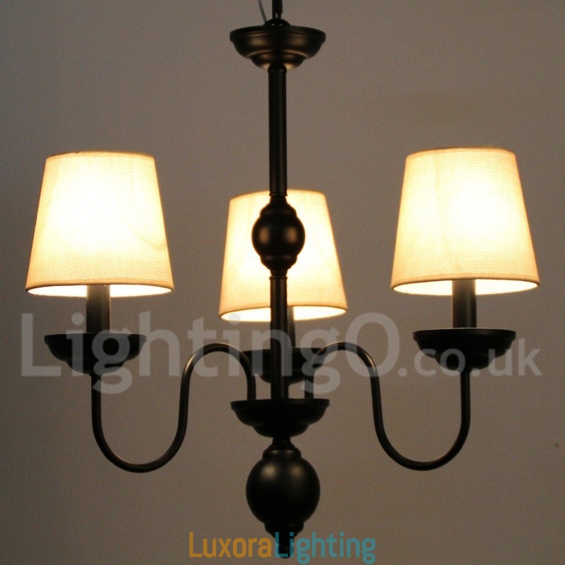 Designer Touch Decorative 3 Light Rustic Retro Contemporary Candle Style Chandelier