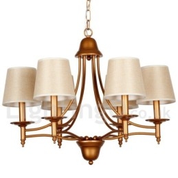 Designer Touch Decorative 6 Light Rustic Retro Mediterranean Style Candle Style Chandelier