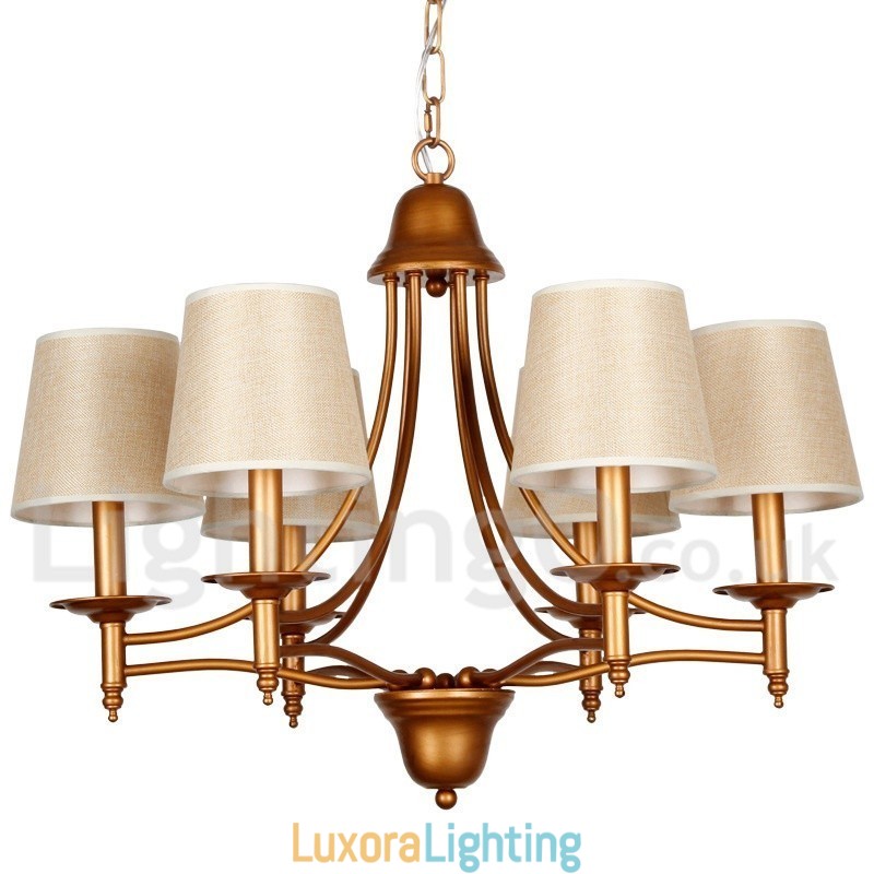 Designer Touch Decorative 6 Light Rustic Retro Mediterranean Style Candle Style Chandelier