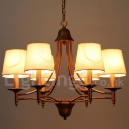 Designer Touch Decorative 6 Light Rustic Retro Mediterranean Style Candle Style Chandelier