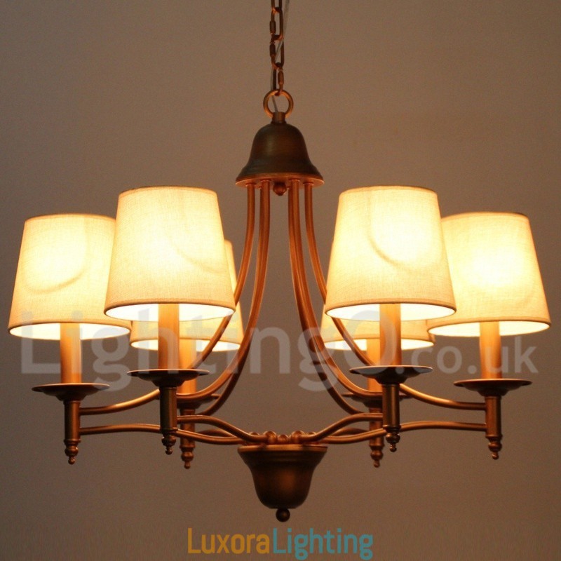 Designer Touch Decorative 6 Light Rustic Retro Mediterranean Style Candle Style Chandelier