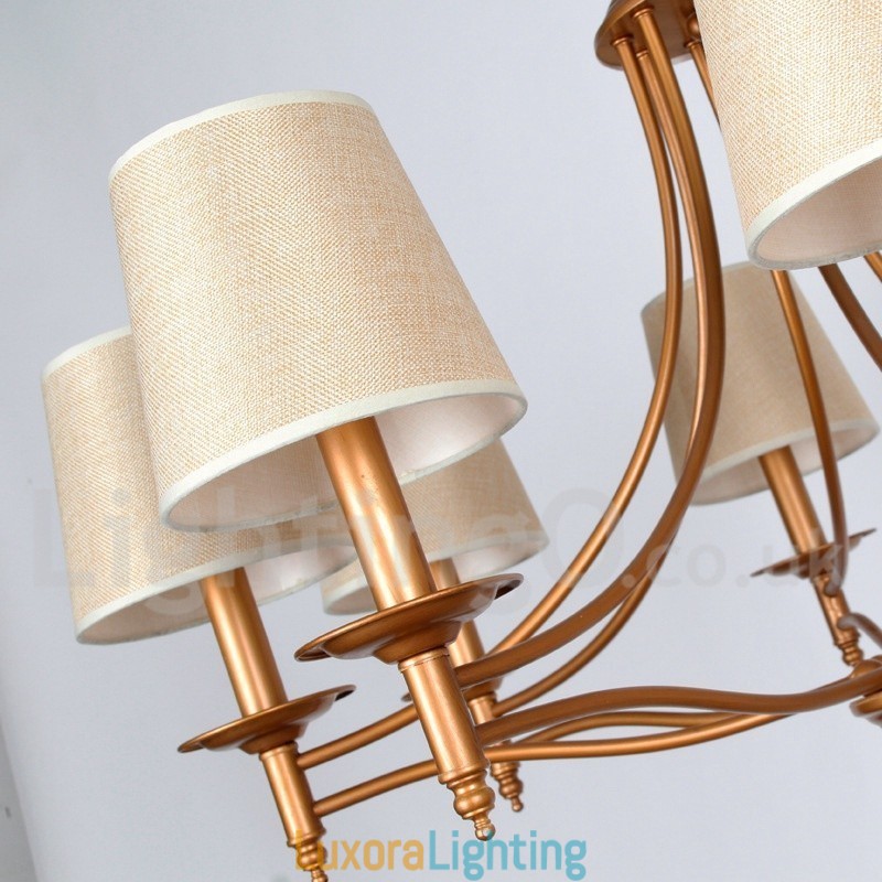 Designer Touch Decorative 6 Light Rustic Retro Mediterranean Style Candle Style Chandelier