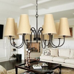 Designer Touch Decorative 8 Light Retro Contemporary Candle Style Chandelier
