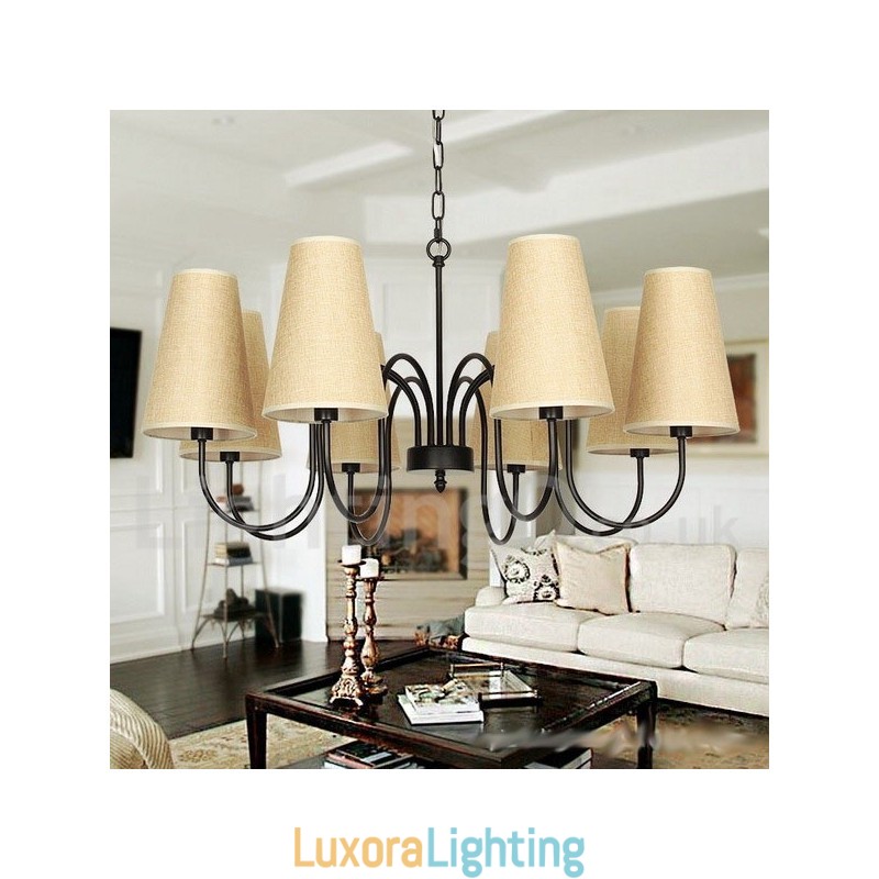 Designer Touch Decorative 8 Light Retro Contemporary Candle Style Chandelier