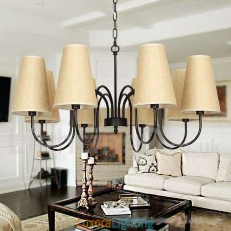 Designer Touch Decorative 8 Light Retro Contemporary Candle Style Chandelier
