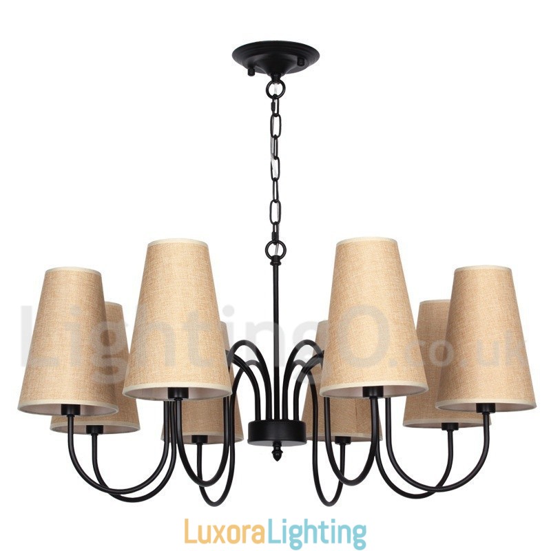 Designer Touch Decorative 8 Light Retro Contemporary Candle Style Chandelier