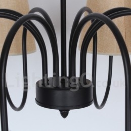 Designer Touch Decorative 8 Light Retro Contemporary Candle Style Chandelier