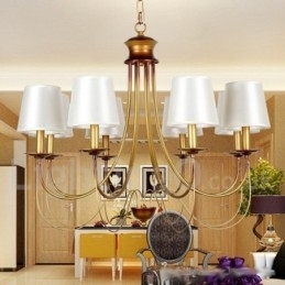 Designer Touch Decorative 8 Light Rustic Mediterranean Style Modern Contemporary Candle Style Chandelier