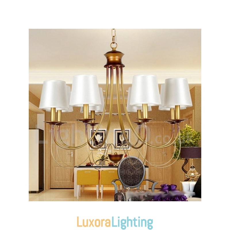 Designer Touch Decorative 8 Light Rustic Mediterranean Style Modern Contemporary Candle Style Chandelier
