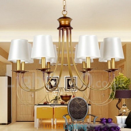 Designer Touch Decorative 8 Light Rustic Mediterranean Style Modern Contemporary Candle Style Chandelier