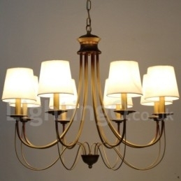 Designer Touch Decorative 8 Light Rustic Mediterranean Style Modern Contemporary Candle Style Chandelier