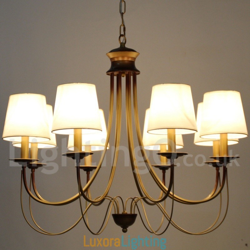 Designer Touch Decorative 8 Light Rustic Mediterranean Style Modern Contemporary Candle Style Chandelier