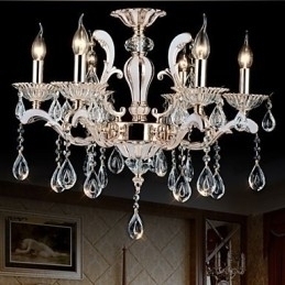 Designer Touch Decorative European Style luxury Candle Crystal Pendant Zinc Alloy lamps