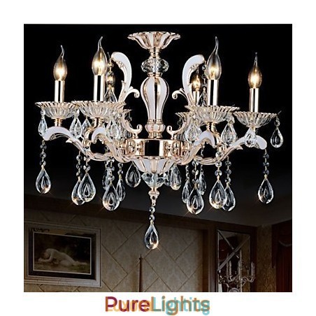 Designer Touch Decorative European Style luxury Candle Crystal Pendant Zinc Alloy lamps